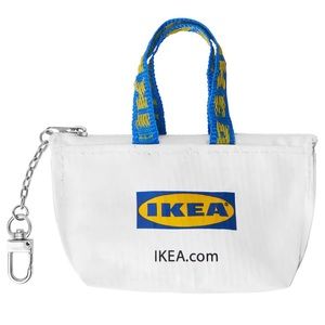 IKEA White and Blue Mini Tote Bag